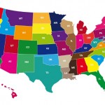 Color map of USA