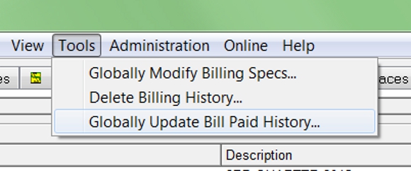 How to delete billing history in PortfolioCenter
