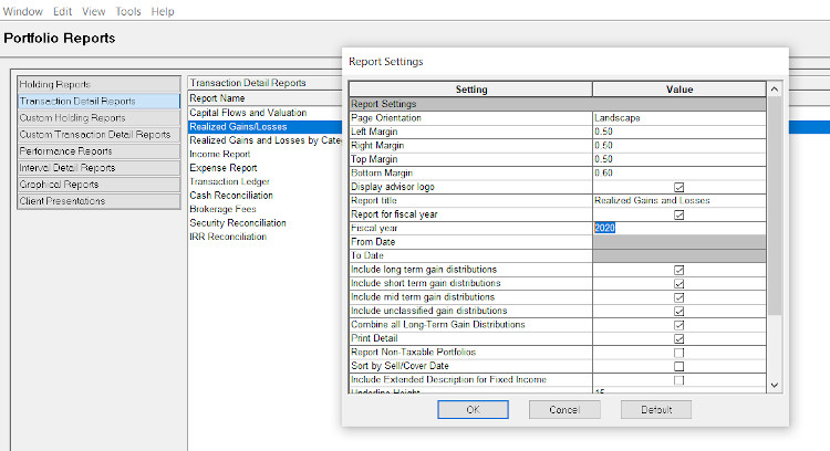 How to run the Realized Gain report for all taxable accounts